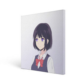 Холст квадратный с принтом Hanabi Yasuraoka в Кировске, 100% ПВХ |  | anime | hanabi yasuraoka | kuzu no honkai | scums wish | аниме | тайные желания отвергнутых