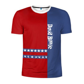 Мужская футболка 3D спортивная с принтом David Bowie в Кировске, 100% полиэстер с улучшенными характеристиками | приталенный силуэт, круглая горловина, широкие плечи, сужается к линии бедра | bowie | david | боуи | девид | дэвид