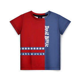 Детская футболка 3D с принтом David Bowie в Кировске, 100% гипоаллергенный полиэфир | прямой крой, круглый вырез горловины, длина до линии бедер, чуть спущенное плечо, ткань немного тянется | bowie | david | боуи | девид | дэвид