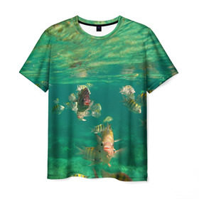 Мужская футболка 3D с принтом abyssal fishes в Кировске, 100% полиэфир | прямой крой, круглый вырез горловины, длина до линии бедер | fish | fishes | pisces | море | морские обитатели | морской | океан | рыбы