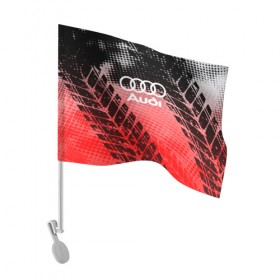 Флаг для автомобиля с принтом Audi sport auto motors в Кировске, 100% полиэстер | Размер: 30*21 см | audi | auto | automobile | car | carbon | machine | motor | motor car | sport car | автомашина | ауди | бренд | легковой автомобиль | марка | спортивный автомобиль | тачка