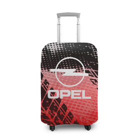 Чехол для чемодана 3D с принтом Opel sport auto motors в Кировске, 86% полиэфир, 14% спандекс | двустороннее нанесение принта, прорези для ручек и колес | 