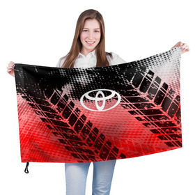 Флаг 3D с принтом Toyota sport auto motors в Кировске, 100% полиэстер | плотность ткани — 95 г/м2, размер — 67 х 109 см. Принт наносится с одной стороны | auto | automobile | car | carbon | machine | motor | motor car | sport car | toyota | автомашина | бренд | легковой автомобиль | марка | спортивный автомобиль | тачка