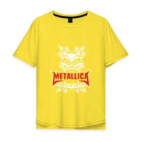 Мужская футболка хлопок Oversize с принтом Metallica, death magnetic в Кировске, 100% хлопок | свободный крой, круглый ворот, “спинка” длиннее передней части | m | metallica | группа | джеймс хэтфилд | кирк хэмметт | ларс ульрих | метал | металика | металлика | миталика | музыка | роберт трухильо | рок | трэш | трэшметал | хард | хардрок | хеви | хевиметал