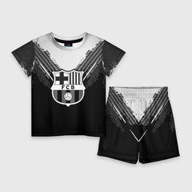 Детский костюм с шортами 3D с принтом Barcelona abstract original в Кировске,  |  | football | soccer | барселона