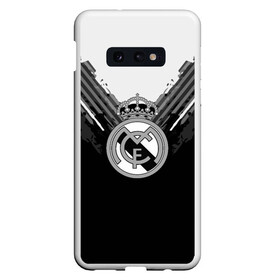 Чехол для Samsung S10E с принтом Real Madrid abstract original в Кировске, Силикон | Область печати: задняя сторона чехла, без боковых панелей | Тематика изображения на принте: football | soccer | реал мадрид