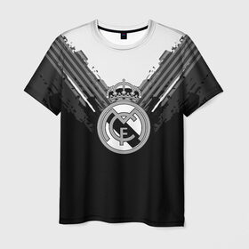 Мужская футболка 3D с принтом Real Madrid abstract original в Кировске, 100% полиэфир | прямой крой, круглый вырез горловины, длина до линии бедер | football | soccer | реал мадрид