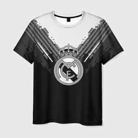 Мужская футболка 3D с принтом Real Madrid abstract original в Кировске, 100% полиэфир | прямой крой, круглый вырез горловины, длина до линии бедер | Тематика изображения на принте: football | soccer | реал мадрид