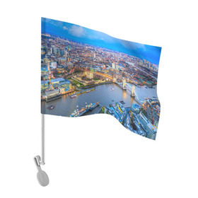 Флаг для автомобиля с принтом Лондон в Кировске, 100% полиэстер | Размер: 30*21 см | england | london | англия | великобритания | город | европа | королевство | лондон | мегаполис | путешествие | столица | туризм