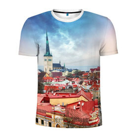 Мужская футболка 3D спортивная с принтом Таллин (Эстония) в Кировске, 100% полиэстер с улучшенными характеристиками | приталенный силуэт, круглая горловина, широкие плечи, сужается к линии бедра | estonia | tallin | город | европа | путешествие | таллин | туризм | эстония