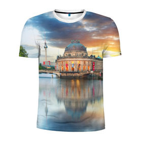 Мужская футболка 3D спортивная с принтом Берлин (Германия) в Кировске, 100% полиэстер с улучшенными характеристиками | приталенный силуэт, круглая горловина, широкие плечи, сужается к линии бедра | germany | берлин | германия | путешествие