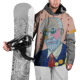 Накидка на куртку 3D с принтом Зигмунд Фрейд в Кировске, 100% полиэстер |  | Тематика изображения на принте: 