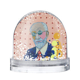 Снежный шар с принтом Зигмунд Фрейд в Кировске, Пластик | Изображение внутри шара печатается на глянцевой фотобумаге с двух сторон | 