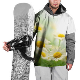Накидка на куртку 3D с принтом Полевые ромашки в Кировске, 100% полиэстер |  | луг | поле | цветы