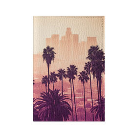 Обложка для паспорта матовая кожа с принтом Los Angeles в Кировске, натуральная матовая кожа | размер 19,3 х 13,7 см; прозрачные пластиковые крепления | california | la | los angeles | usa | америка | город ангелов | калифорния | лос анджелес | океан | отдых | отпуск | пальмы | путешествие | спорт | столица | сша | туризм | фитнес | штаты
