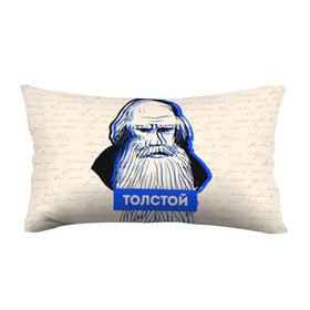 Подушка 3D антистресс с принтом Лев Толстой в Кировске, наволочка — 100% полиэстер, наполнитель — вспененный полистирол | состоит из подушки и наволочки на молнии | 