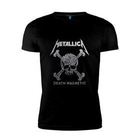 Мужская футболка премиум с принтом Metallica, death magnetic в Кировске, 92% хлопок, 8% лайкра | приталенный силуэт, круглый вырез ворота, длина до линии бедра, короткий рукав | Тематика изображения на принте: metallica | джеймс хэтфилд | кирк хэмметт | ларс ульрих | металлика | роберт трухильо | рок группа