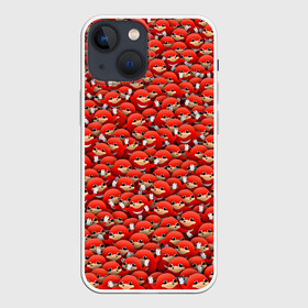 Чехол для iPhone 13 mini с принтом Угандийские Наклзы в Кировске,  |  | sonic | ехидна | красный | мем | паттерн | персонаж | соник | толпа
