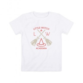Детская футболка хлопок с принтом Little Witch в Кировске, 100% хлопок | круглый вырез горловины, полуприлегающий силуэт, длина до линии бедер | 