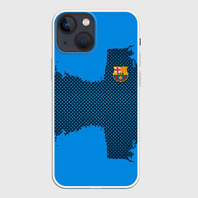Чехол для iPhone 13 mini с принтом BARCELONA SPORT BLUE в Кировске,  |  | football | soccer | барселона