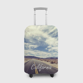 Чехол для чемодана 3D с принтом California в Кировске, 86% полиэфир, 14% спандекс | двустороннее нанесение принта, прорези для ручек и колес | california | usa | америка | города | дороги | калифорния | природа | страны | сша