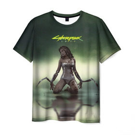 Мужская футболка 3D с принтом Cyberpunk2077 в Кировске, 100% полиэфир | прямой крой, круглый вырез горловины, длина до линии бедер | 2077 | cd project | cyberpunk | red | ведьмак | киберпанк