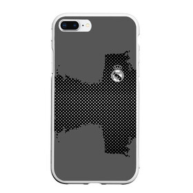 Чехол для iPhone 7Plus/8 Plus матовый с принтом REAL MADRID SPORT GRAY в Кировске, Силикон | Область печати: задняя сторона чехла, без боковых панелей | football | soccer | реал мадрид