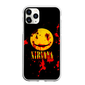 Чехол для iPhone 11 Pro Max матовый с принтом Nirvana в Кировске, Силикон |  | Тематика изображения на принте: cobain | kurt | nevermino | nirvana | альтернативный | гранж | грол | группа | дональд | кобейн | курт | музыка | надпись | нервана | нирвана | новоселич | певец | рок | смайл | смайлик | солист