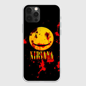 Чехол для iPhone 12 Pro Max с принтом Nirvana в Кировске, Силикон |  | cobain | kurt | nevermino | nirvana | альтернативный | гранж | грол | группа | дональд | кобейн | курт | музыка | надпись | нервана | нирвана | новоселич | певец | рок | смайл | смайлик | солист