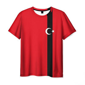 Мужская футболка 3D с принтом Турция лента в Кировске, 100% полиэфир | прямой крой, круглый вырез горловины, длина до линии бедер | tr | tur | анкара | герб | государство | знак | надпись | патриот | полосы | республика | символ | стамбул | страна | турецкая | турецкий | турки | турок | турция | турчанка | флаг | флага | цвета