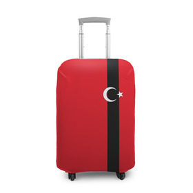 Чехол для чемодана 3D с принтом Турция лента в Кировске, 86% полиэфир, 14% спандекс | двустороннее нанесение принта, прорези для ручек и колес | tr | tur | анкара | герб | государство | знак | надпись | патриот | полосы | республика | символ | стамбул | страна | турецкая | турецкий | турки | турок | турция | турчанка | флаг | флага | цвета