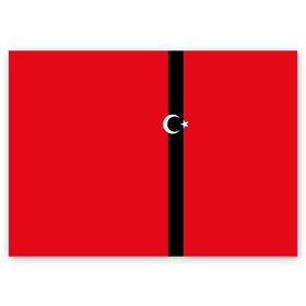 Поздравительная открытка с принтом Турция лента в Кировске, 100% бумага | плотность бумаги 280 г/м2, матовая, на обратной стороне линовка и место для марки
 | tr | tur | анкара | герб | государство | знак | надпись | патриот | полосы | республика | символ | стамбул | страна | турецкая | турецкий | турки | турок | турция | турчанка | флаг | флага | цвета