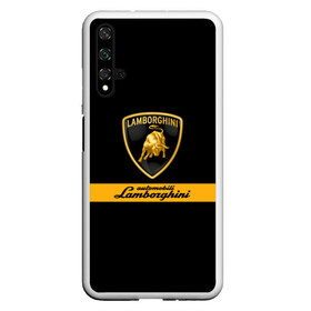 Чехол для Honor 20 с принтом Lamborghini Automobili S p A в Кировске, Силикон | Область печати: задняя сторона чехла, без боковых панелей | Тематика изображения на принте: automobili | gallardo | lamborghini | murcielago | reventon | roadster | s.p.a. | авто | автомобиль | знак | ламборгини | ламборджини | ламборжини | лого | машина | символ | спорт | тачка | эмблема