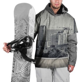 Накидка на куртку 3D с принтом Город в стиле ретро в Кировске, 100% полиэстер |  | 