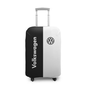 Чехол для чемодана 3D с принтом Volkswagen в Кировске, 86% полиэфир, 14% спандекс | двустороннее нанесение принта, прорези для ручек и колес | Тематика изображения на принте: volkswagen | авто | автомобиль | вольксваген | лого | машина | фолькс ваген | фольксваген | эмблема