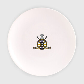 Тарелка с принтом boston bruins в Кировске, фарфор | диаметр - 210 мм
диаметр для нанесения принта - 120 мм | boston bruins | nhl | бостон брюинс | нхл | хоккей