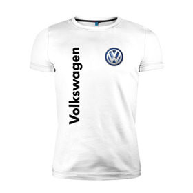 Мужская футболка премиум с принтом Volkswagen в Кировске, 92% хлопок, 8% лайкра | приталенный силуэт, круглый вырез ворота, длина до линии бедра, короткий рукав | volkswagen | авто | автомобиль | вольксваген | лого | машина | фолькс ваген | фольксваген | эмблема