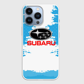 Чехол для iPhone 13 Pro с принтом Subaru в Кировске,  |  | Тематика изображения на принте: auto | automobile | car | carbon | machine | motor | motor car | sport car | subaru | автомашина | бренд | легковой автомобиль | марка | спортивный автомобиль | субару | тачка