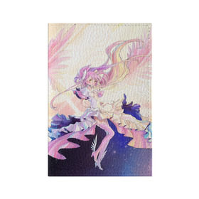 Обложка для паспорта матовая кожа с принтом Девочка волшебница Мадока в Кировске, натуральная матовая кожа | размер 19,3 х 13,7 см; прозрачные пластиковые крепления | anime | homura | puella magi madoka magica | волшебная девочка | мадока | хомура