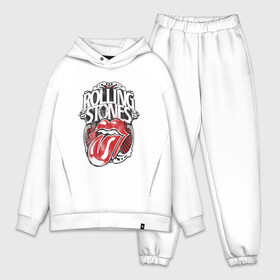 Мужской костюм хлопок OVERSIZE с принтом The Rolling Stones в Кировске,  |  | the rolling stones | бродяги | вольные странники | группа | катящиеся камни | кит ричардс | мик джаггер | рок | рок н ролл | ролинг | роллинг | рон вуд | стоун | стоунз | стоунс | чарли уоттс