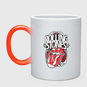 Кружка хамелеон с принтом The Rolling Stones в Кировске, керамика | меняет цвет при нагревании, емкость 330 мл | Тематика изображения на принте: the rolling stones | бродяги | вольные странники | группа | катящиеся камни | кит ричардс | мик джаггер | рок | рок н ролл | ролинг | роллинг | рон вуд | стоун | стоунз | стоунс | чарли уоттс