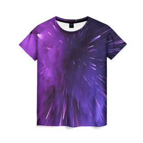 Женская футболка 3D с принтом cosmo texture в Кировске, 100% полиэфир ( синтетическое хлопкоподобное полотно) | прямой крой, круглый вырез горловины, длина до линии бедер | 