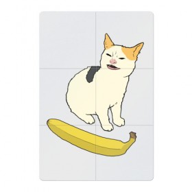 Магнитный плакат 2Х3 с принтом Cat no banana в Кировске, Полимерный материал с магнитным слоем | 6 деталей размером 9*9 см | angry cat | banana | cat | no banana