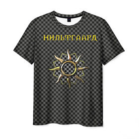 Мужская футболка 3D с принтом Гвинт: нильфгаард в Кировске, 100% полиэфир | прямой крой, круглый вырез горловины, длина до линии бедер | Тематика изображения на принте: ведьмак | гвинт | нильфгаард | черное солнце | эмгыр