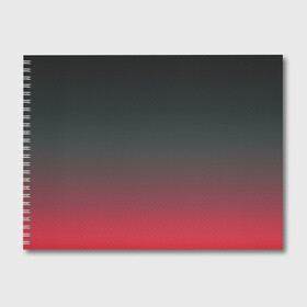 Альбом для рисования с принтом Red Carbon в Кировске, 100% бумага
 | матовая бумага, плотность 200 мг. | carbon | градиент | карбон