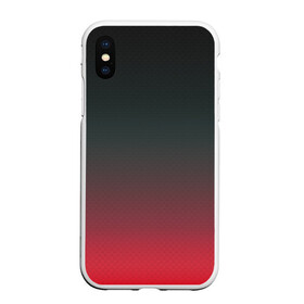 Чехол для iPhone XS Max матовый с принтом Red Carbon в Кировске, Силикон | Область печати: задняя сторона чехла, без боковых панелей | carbon | градиент | карбон