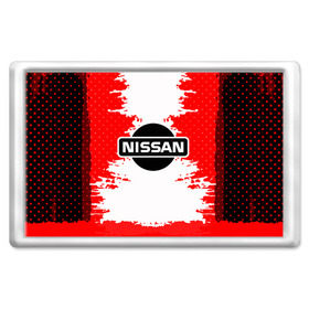 Магнит 45*70 с принтом Nissan в Кировске, Пластик | Размер: 78*52 мм; Размер печати: 70*45 | motor | nissan | авто | лого | машина | ниссан | тачка