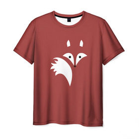 Мужская футболка 3D с принтом Абстрактная лиса в Кировске, 100% полиэфир | прямой крой, круглый вырез горловины, длина до линии бедер | зверь | лис | лиса | лисица | лисонька | рыжая | хищник