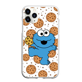 Чехол для iPhone 11 Pro матовый с принтом Cookie monster в Кировске, Силикон |  | cookie | cookiemonster | delicious | eat | monster | yummy | еда | куки | кукимонстр | монстр | печенье | сладости | улица | улицасезам
