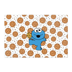 Магнитный плакат 3Х2 с принтом Cookie monster в Кировске, Полимерный материал с магнитным слоем | 6 деталей размером 9*9 см | Тематика изображения на принте: cookie | cookiemonster | delicious | eat | monster | yummy | еда | куки | кукимонстр | монстр | печенье | сладости | улица | улицасезам